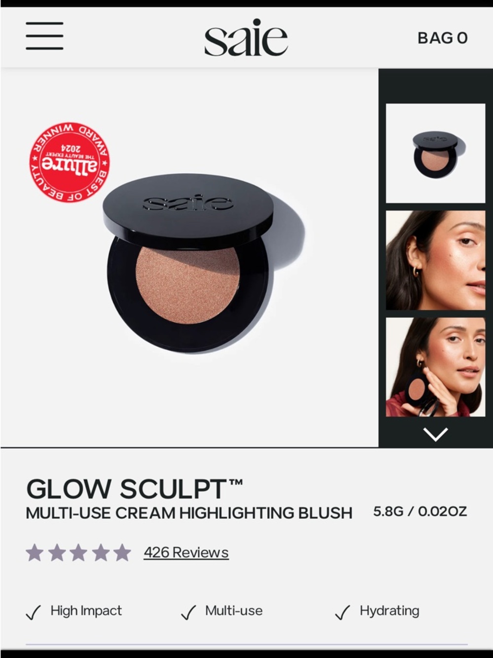 Glow Sculpt QuartzGlow Compact Highlighter.